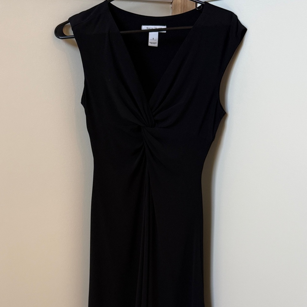 White House Black Market Black Twist-Front Dress